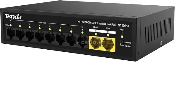 Switch PoE 10/100Mbps Tenda S110PC 80W – ảnh 1