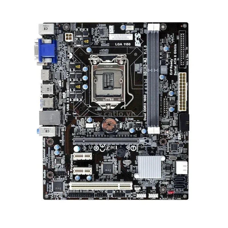 Mainboar H81 Ecs BH 12 Tháng VGA/DVI/HDMI – ảnh 1