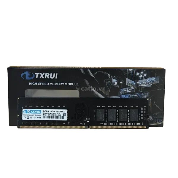 Ram PC TXRUI Black 16GB 3200MHz DDR4 Không Tản – ảnh 1