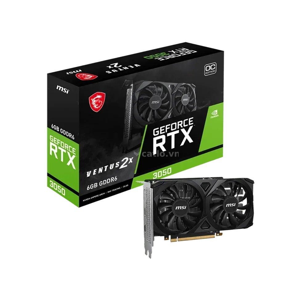 VGA MSI RTX 3050 VENTUS 2X 6GB OC (2nd) – ảnh 1