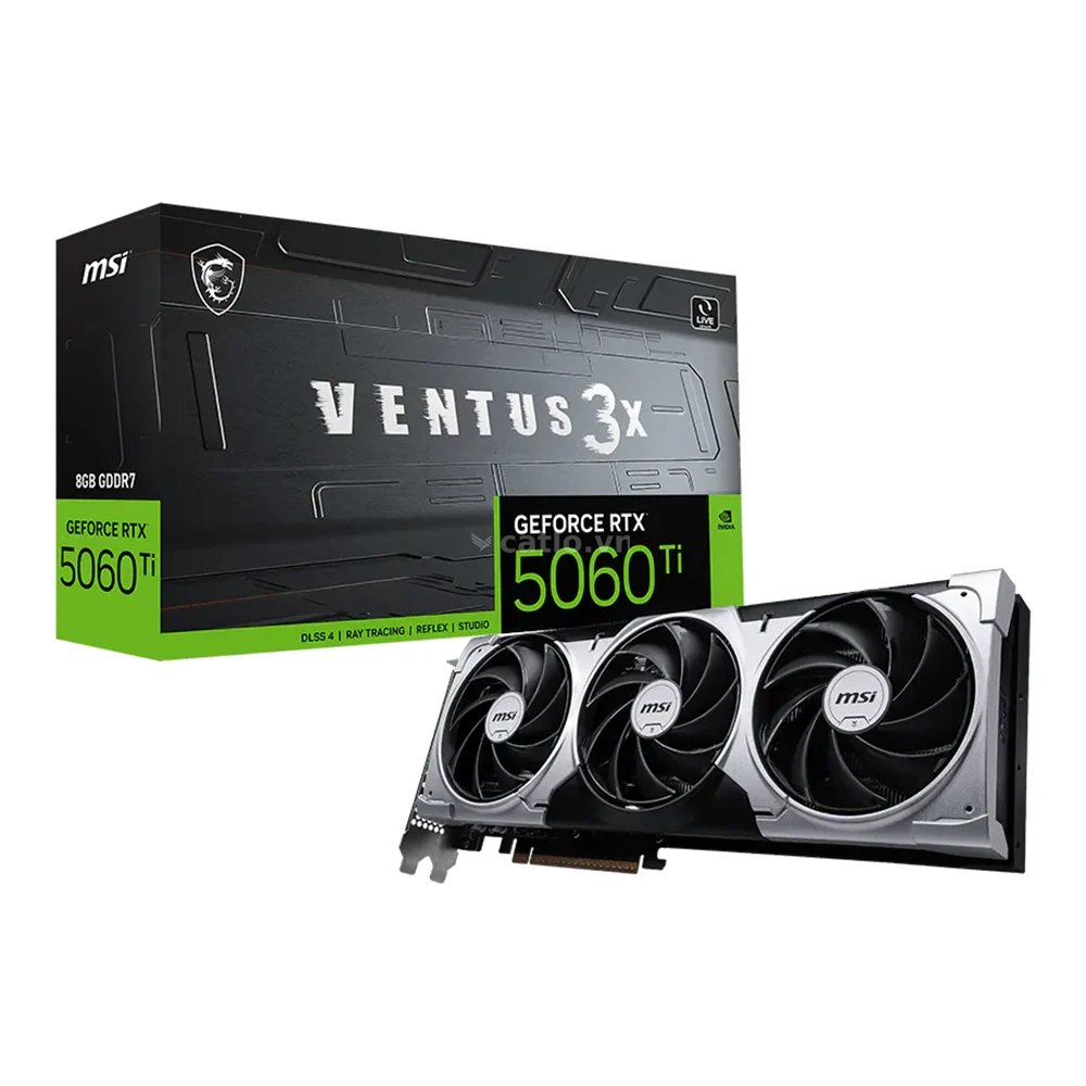Card màn hình MSI GeForce RTX 5060 Ti 8G VENTUS 3X OC | 8GB GDDR7, 128-bit, PCIe 5.0, 3 Fan – ảnh 1