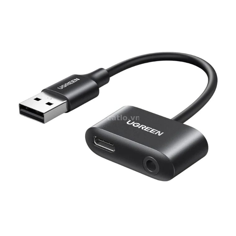 Cáp chuyển USB sang 3.5mm và USB Type-C Ugreen 80897 | USB 2.0, DAC, Hỗ trợ Mic, Điều khiển âm lượng – ảnh 1
