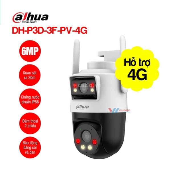 Camera IP 4G 6MP DAHUA DH-P3D-3F-PV-4G – ảnh 1