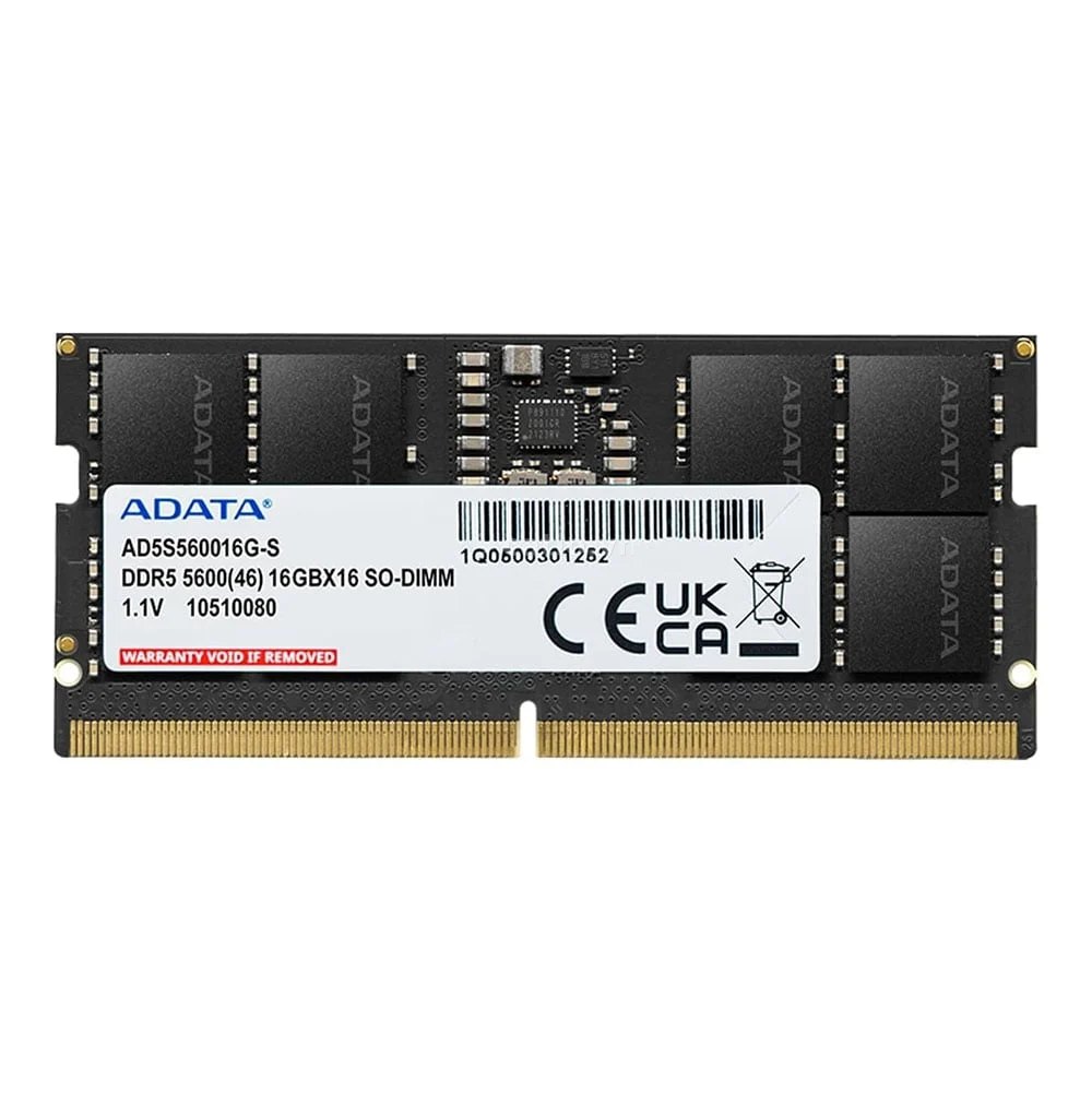 RAM Laptop ADATA 16GB DDR5 5600MHz SO-DIMM (AD5S560016G-S) | On-Die ECC, 262-Pin – ảnh 1