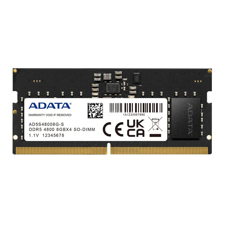 RAM Laptop ADATA 8GB DDR5 4800MHz SO-DIMM (AD5S48008G-S) | 262-Pin, On-Die ECC – ảnh 1