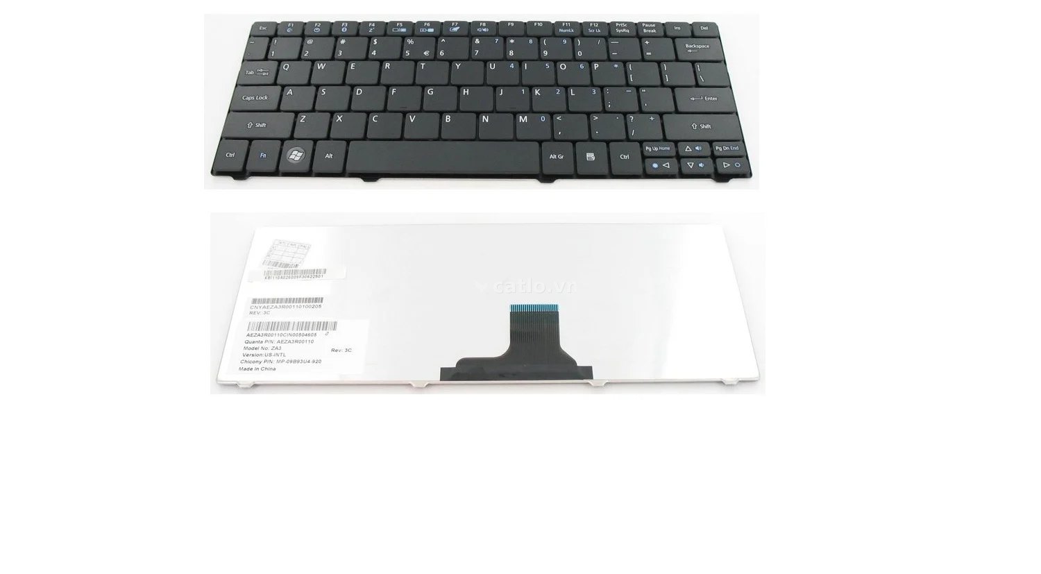 Bàn phím laptop Acer Aspire One 200, 721, 722, 751, 752, 753, AO721, AO722, AO751, 1410, 1430… – ảnh 1