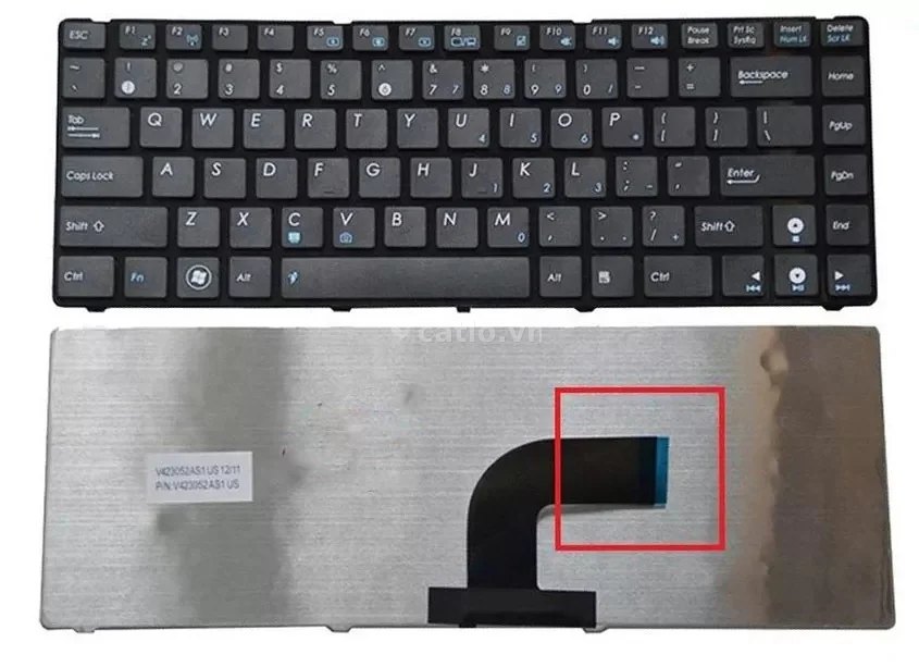 Bàn phím laptop Asus A43S A43, A43S, K43, K43S cáp cong phải – ảnh 1