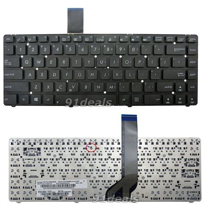 Bàn phím laptop Asus K45, A45, E45, N45, N46, R400, U44 có ốc – ảnh 1