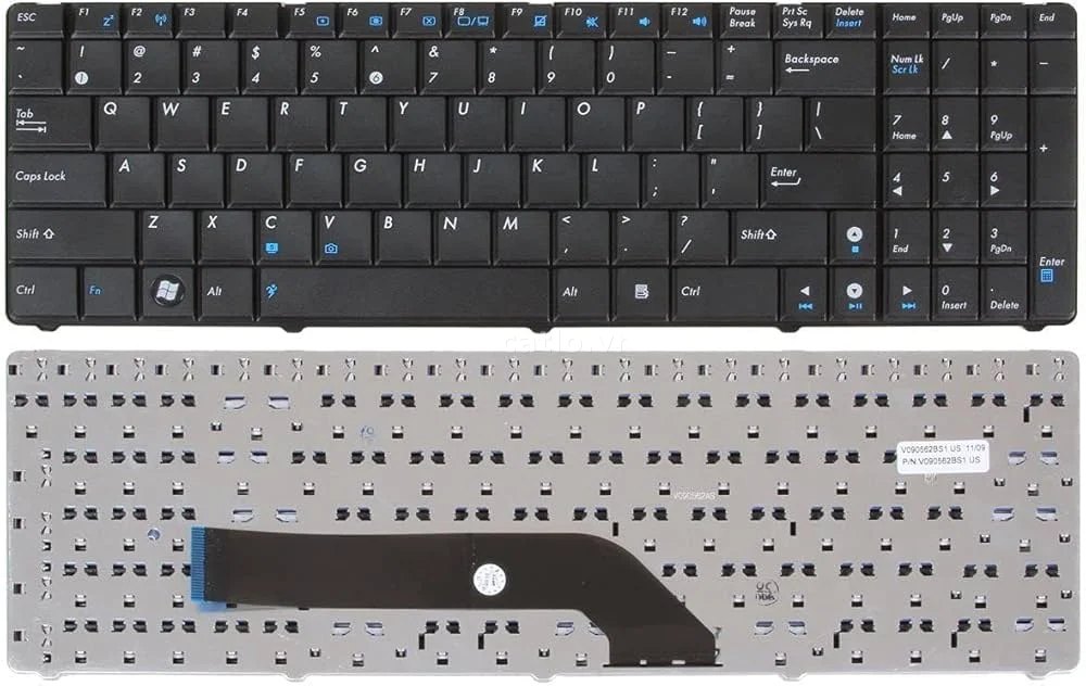 Bàn phím laptop Asus K50 K51 K60 K62 K70 K72 F52 F90 P50 X5 X70 – ảnh 1