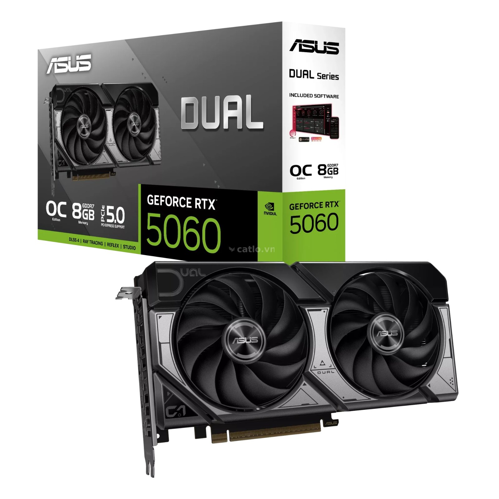 Card màn hình ASUS Dual GeForce RTX 5060 8GB GDDR7 OC Edition - A (DUAL-RTX5060-O8G-A) | 3840… – ảnh 1