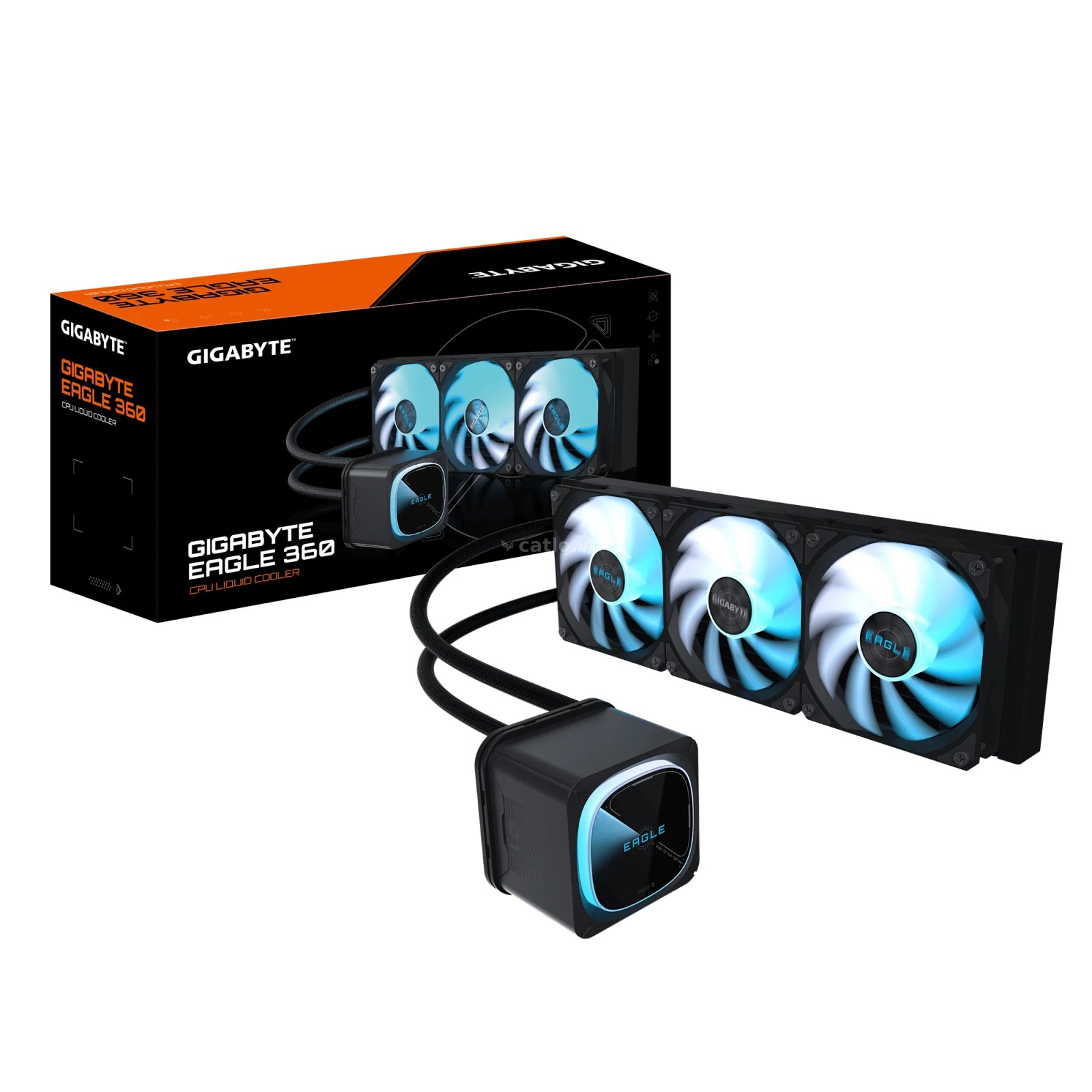 Tản nhiệt nước GIGABYTE Eagle 360 | ARGB, Radiator 360mm, HDB Fan, Đen – ảnh 1