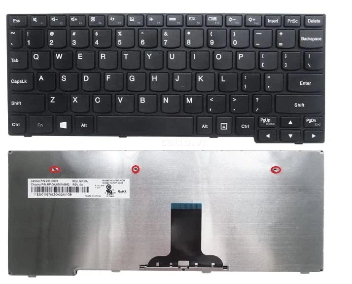 Bàn phím laptop Lenovo S10-3S, S10-3, S100, S110 (Đen, cáp thẳng) – ảnh 1