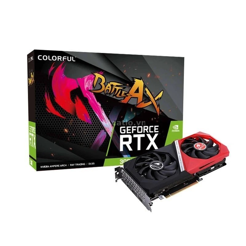 Card màn hình Colorful GeForce RTX 3060 Battle AX DUO 12GB V2-V | 12GB GDDR6, 3584 CUDA, 192-bit – ảnh 1