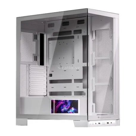 Thùng máy Jungle Leopard AX-8 LCD (Không kèm Fan) | Mid Tower, ATX/M-ATX/ITX, ARGB, Trắng – ảnh 1