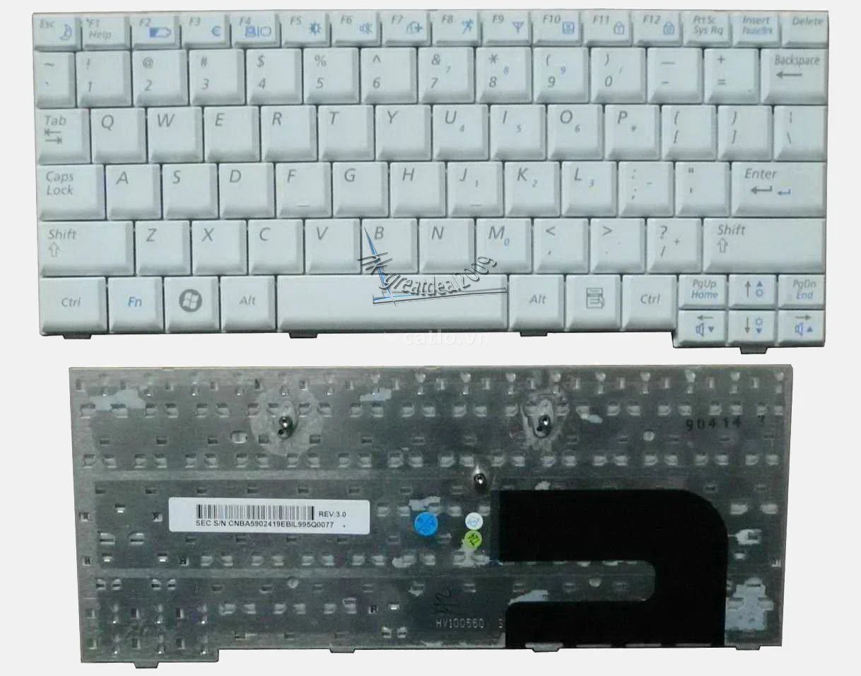 Bàn phím laptop Samsung NC10, Mini NC10, NP-NC10, NP-N130, N140 màu trắng (BH 6TH) – ảnh 1