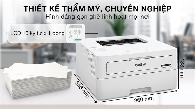 Máy in laser đen trắng Brother HL-B2100D (A4/A5, Đảo mặt, USB) - Chính hãng BH 12 tháng – ảnh 1