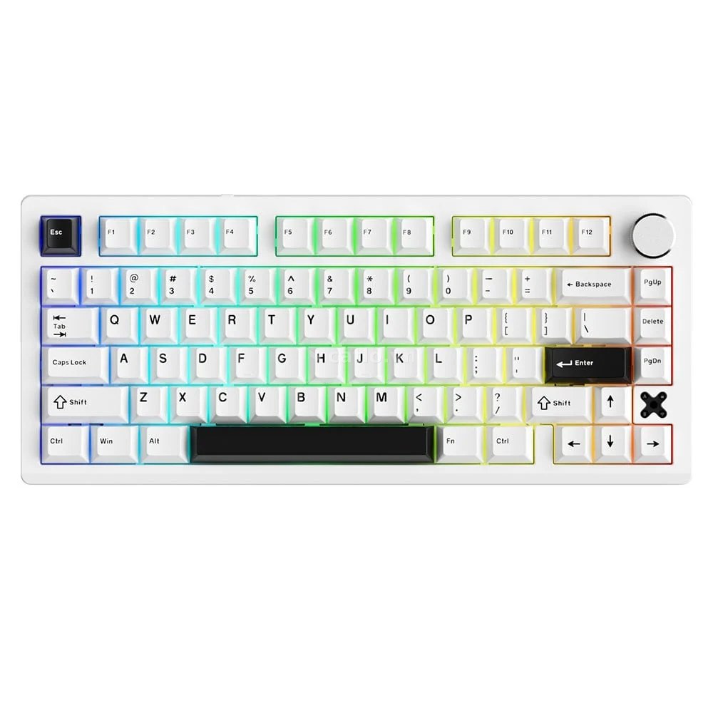 Bàn phím cơ Gaming Không Dây Dare-U Flex 75 White Black | Triple Mode, Gasket Mount, RGB, Pegasus… – ảnh 1
