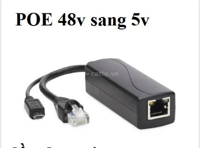 Đầu chuyển nguồn POE Splitter 5V sang 2A (đầu dẹp) cho camera và thiết bị mạng – ảnh 1