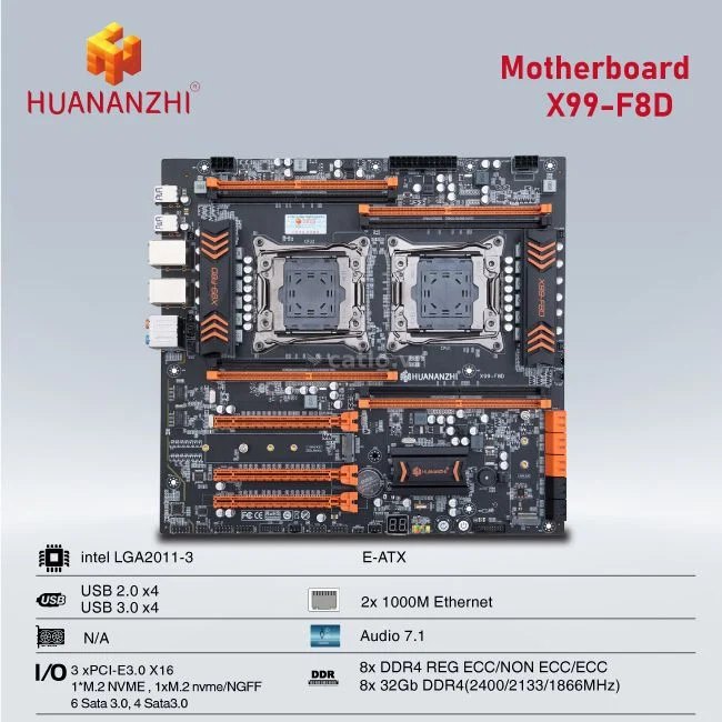 MAINBOARD HUANANZHI X99 - F8D (DDRAM4) cho máy tính đồ họa 2nd – ảnh 1