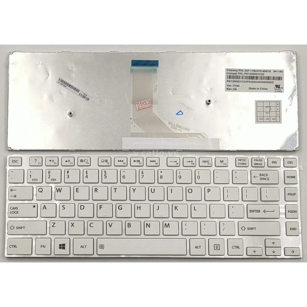 Bàn phím laptop Toshiba Satellite L800, L805, L830, L840, L845, C800, C840, C845, M600, M640… – ảnh 1