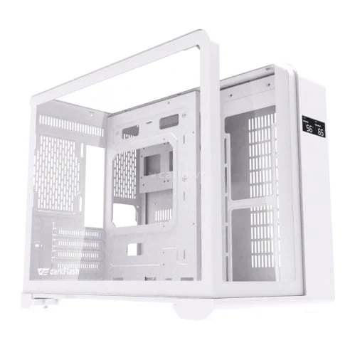 Thùng máy DarkFlash L280M (Chưa kèm Fan) | M-ATX/ITX, Kính cường lực, Trắng – ảnh 1