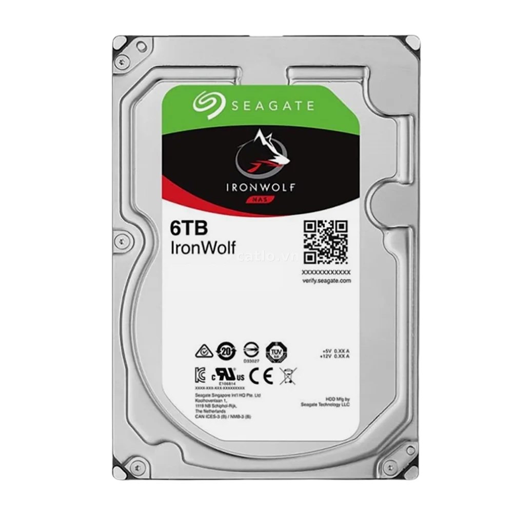 Ổ cứng HDD 6TB Seagate Ironwolf NAS SATA III (ST6000VN006) | 5400RPM, 256MB Cache, 3.5 inch – ảnh 1