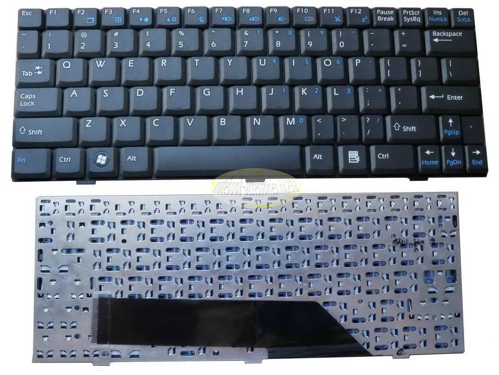 Bàn phím laptop MSI U90, U100, U110, U115, U120, U123, U130 (Đen, RENEW, BH 6TH) – ảnh 1