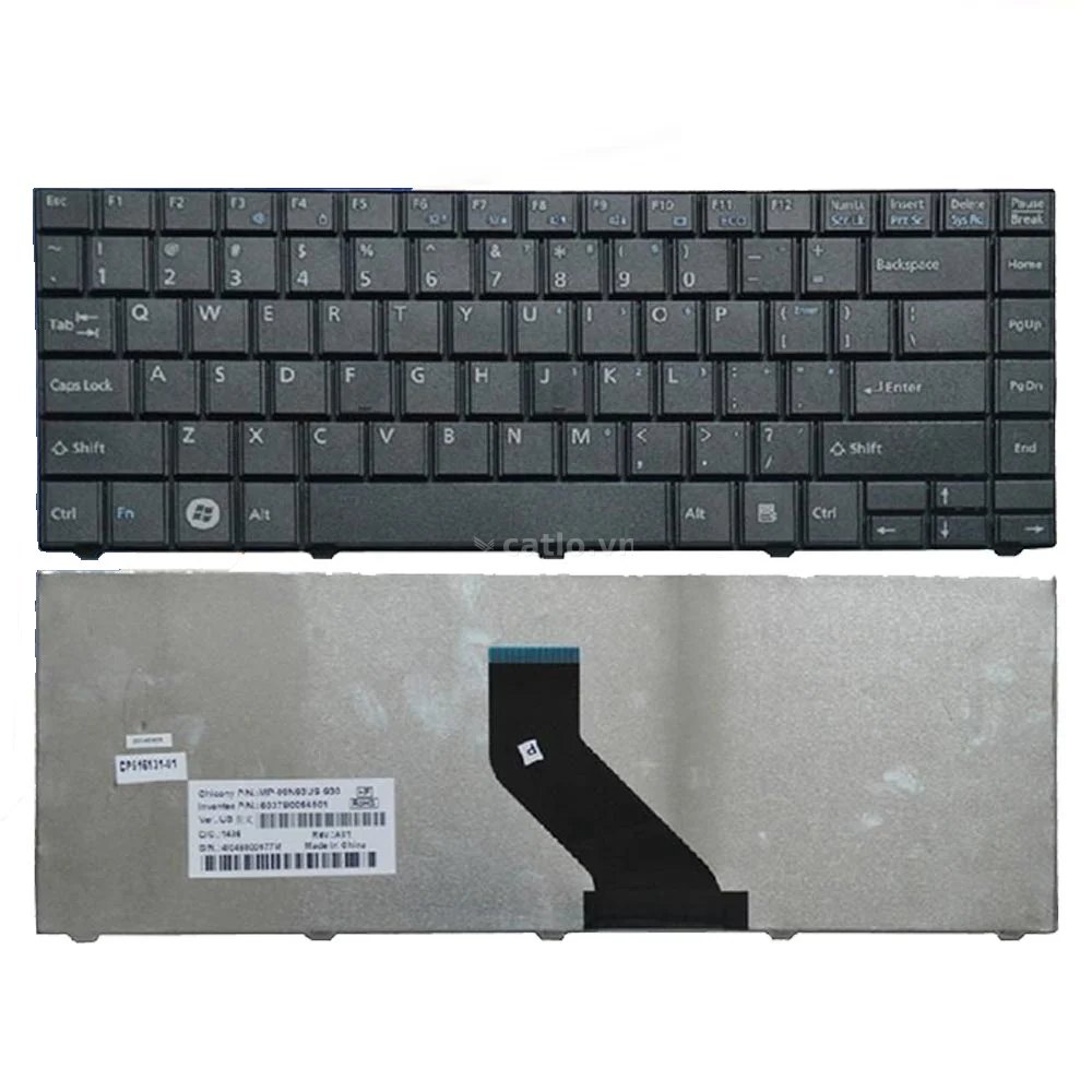 Bàn phím laptop Fujitsu Lifebook LH520, LH530, LH531 đen không phím số (RENEW, BH 6TH) – ảnh 1