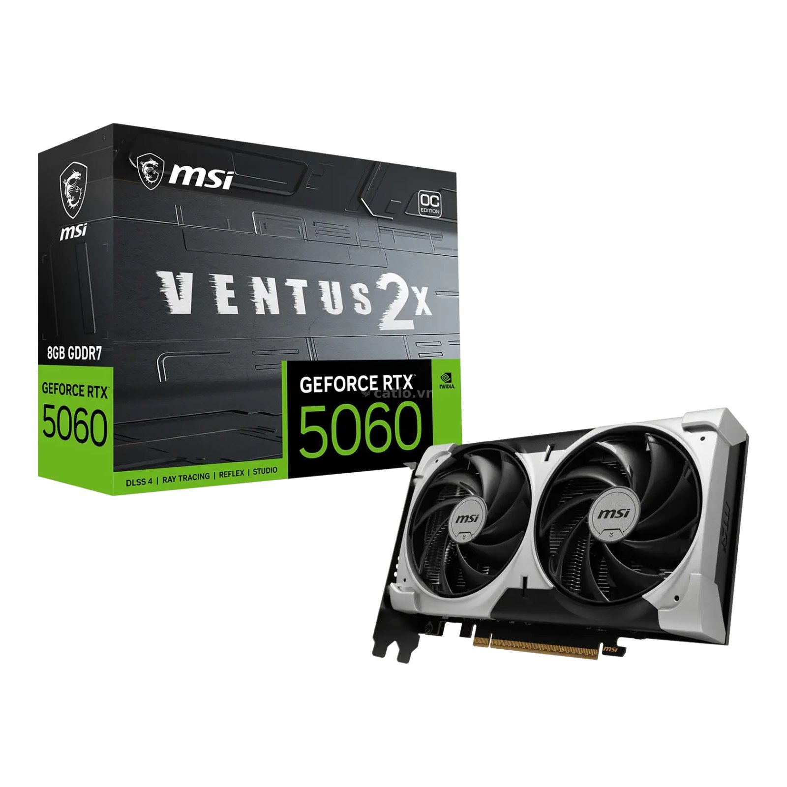 Card màn hình MSI GeForce RTX 5060 8G VENTUS 2X OC V1| 8GB GDDR7, 3840 CUDA Cores, PCIe Gen5 – ảnh 1