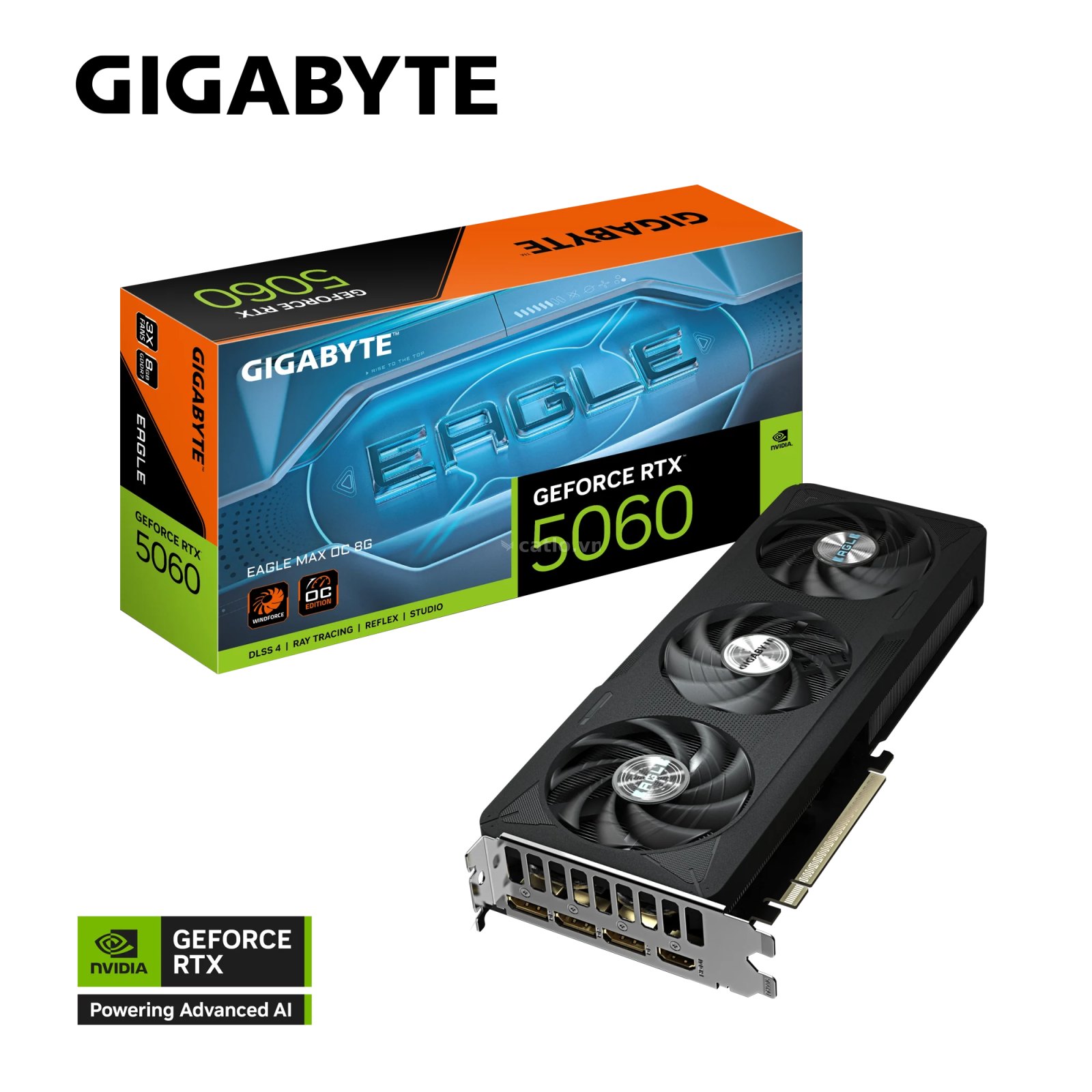 Card màn hình Gigabyte GeForce RTX 5060 EAGLE MAX OC 8G (GV-N5060EAGLEMAX OC-8GD) | 8GB GDDR7… – ảnh 1
