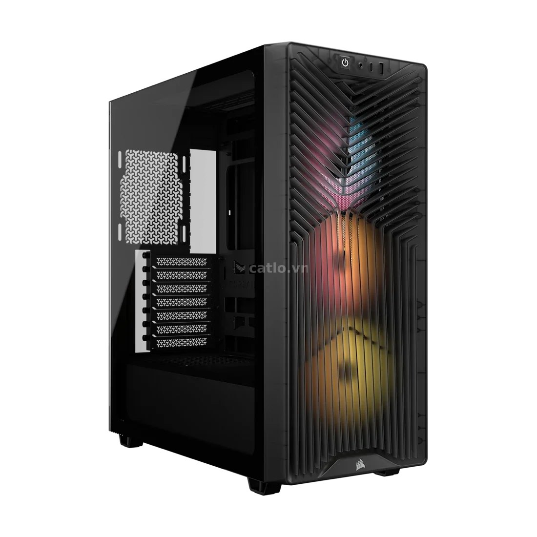 Thùng máy Corsair 3200D RS ARGB Mid-Tower (Sẵn 3 Fan ARGB) (CC-9011346-WW) | ATX, Kính cường lực… – ảnh 1