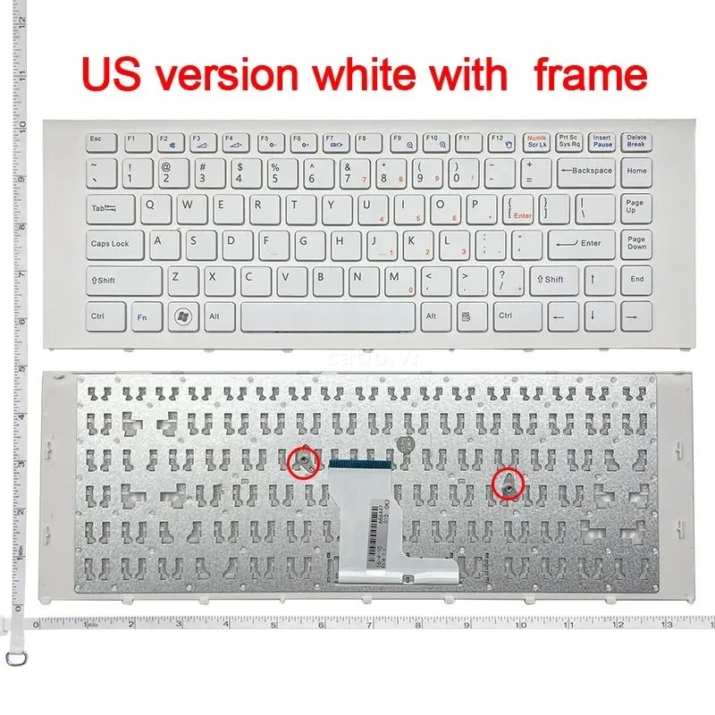 Bàn phím laptop Sony Vaio VPCEA (Trắng, có khung) – ảnh 1