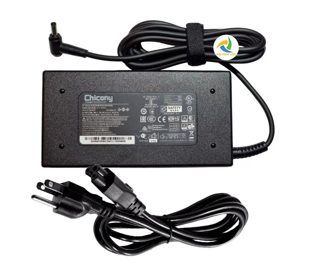 Sạc Laptop MSI 20V-6A 120W Đầu Nhỏ - Có Kim – ảnh 1