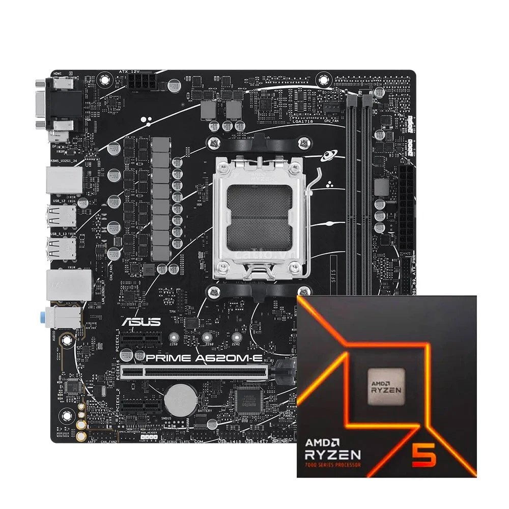 COMBO AMD Ryzen 5 7600 - ASUS A620M-E PRIME – ảnh 1