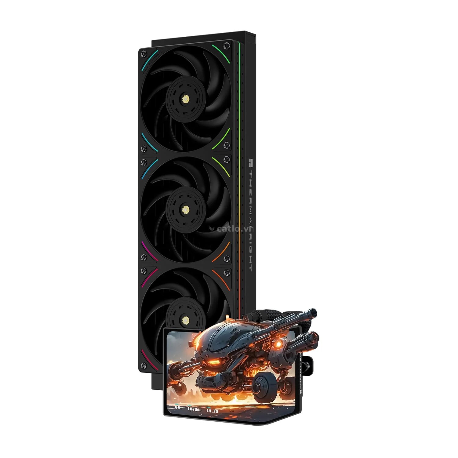 Tản Nhiệt Nước Thermalright LEVITA Vision 360 UB ARGB | Màn hình 6.67 inch, 360mm, Đen – ảnh 1