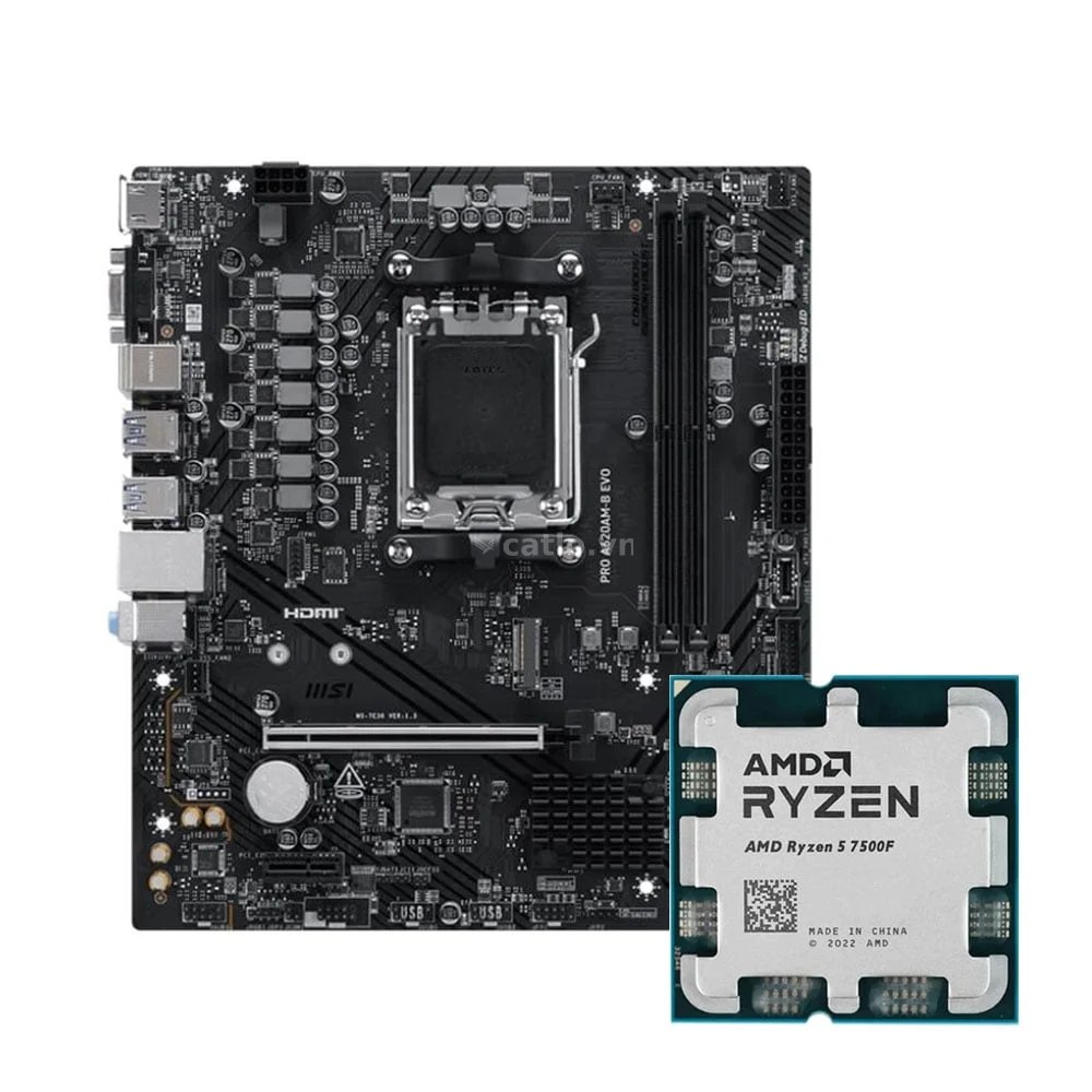 COMBO AMD Ryzen 5 7500F - MSI A620M-E PRO – ảnh 1
