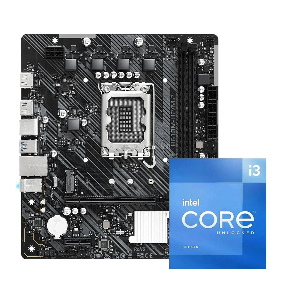 COMBO CPU I3 12100F Box CH - Mainboard Asus H610M-H2 ASRock – ảnh 1