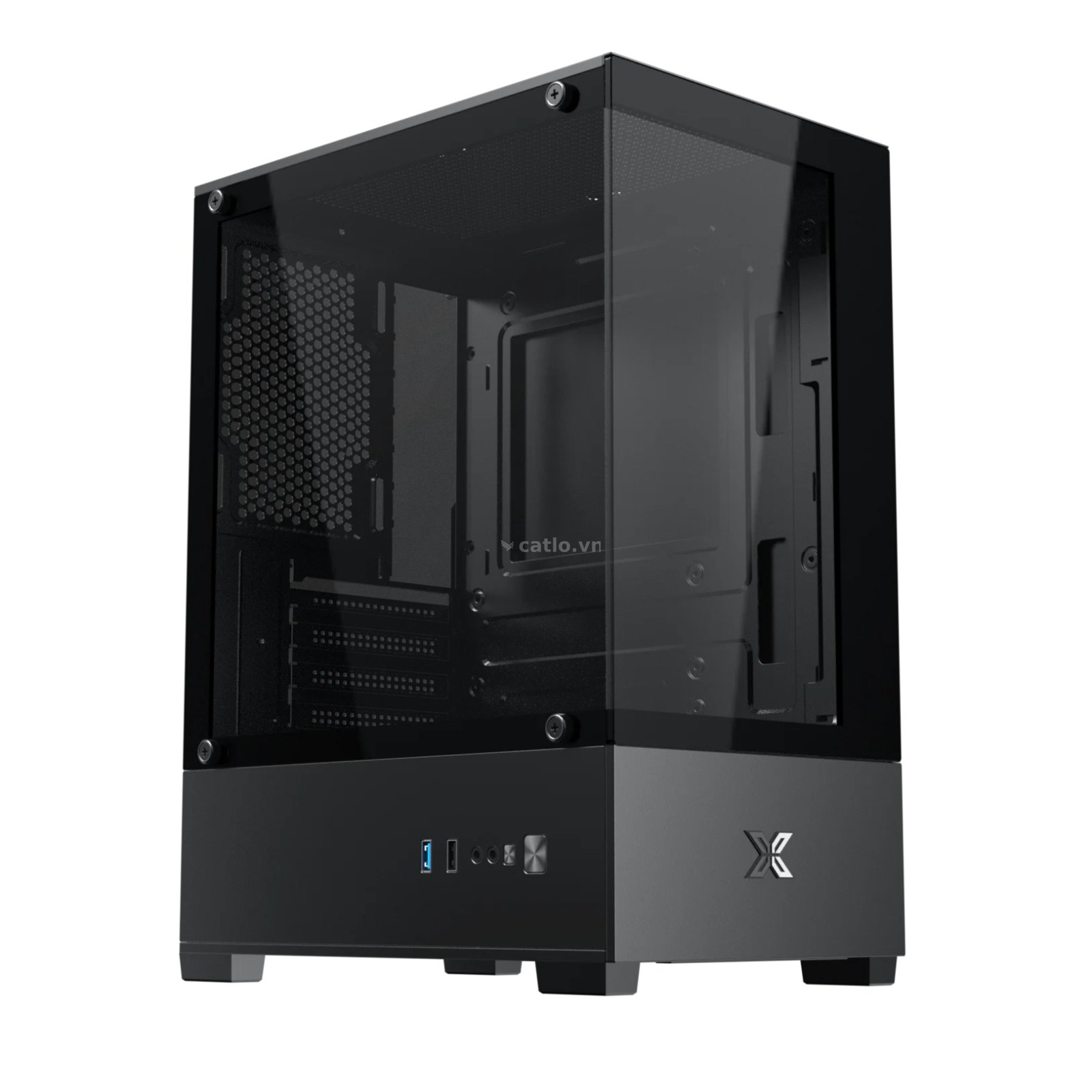 Thùng máy Xigmatek View III | M-ATX/Mini-ITX, 2 Mặt Kính Cường Lực, Đen – ảnh 1