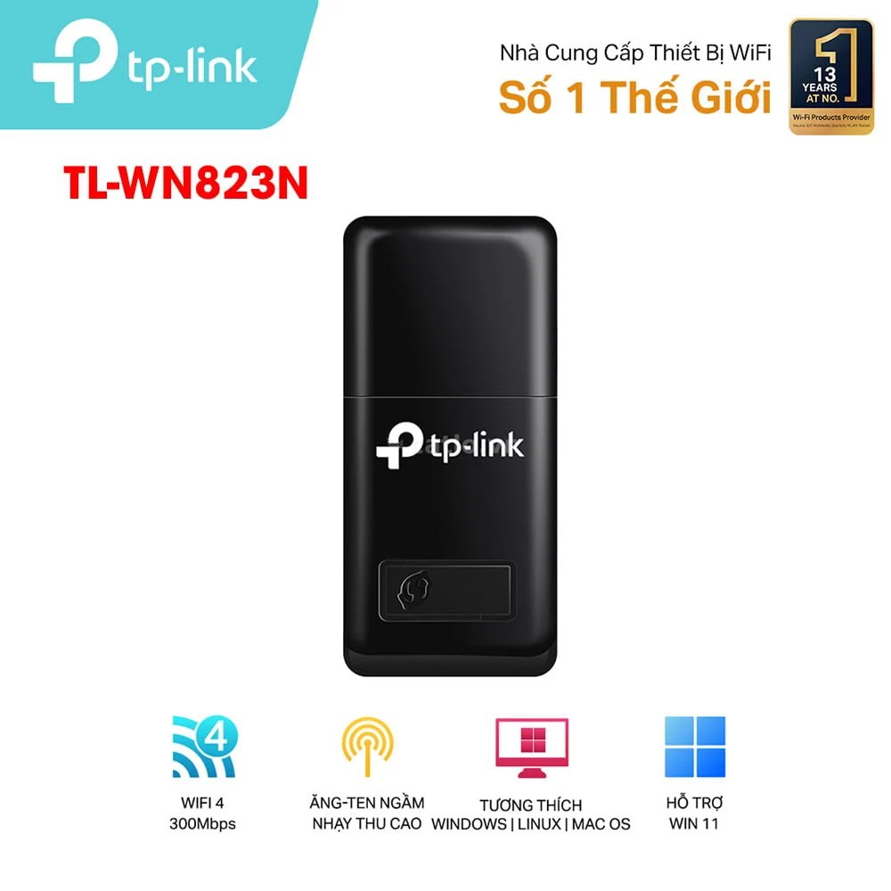 Bộ chuyển đổi USB không dây Mini TP-LINK TL-WN823N – ảnh 1