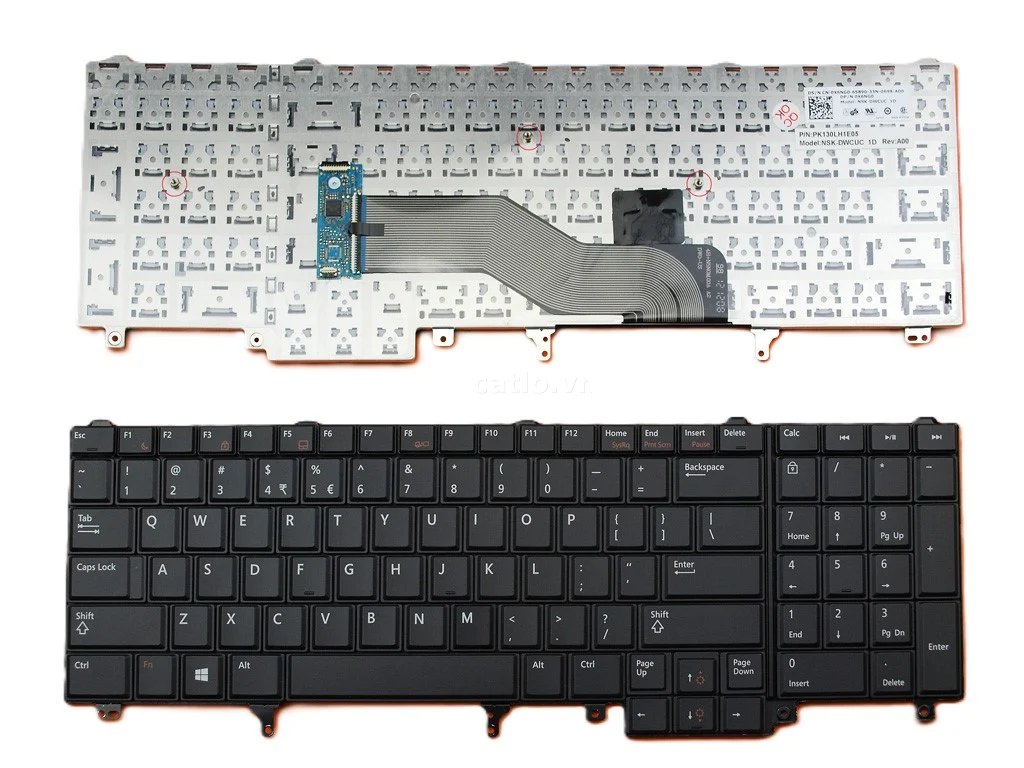 Bàn phím laptop Dell Precision M2800, M4600, M4700, M4800, M6600, M6700, M6800, Latitude E6520… – ảnh 1