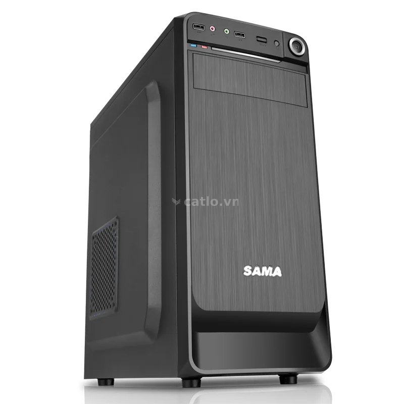 Thùng máy văn phòng SAMA M1 | Micro-ATX / ATX, Đen – ảnh 1