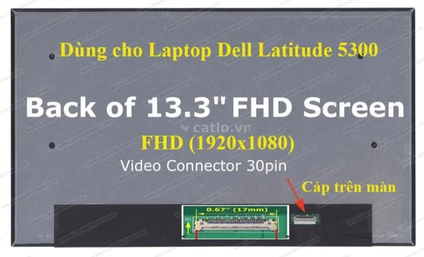 Màn hình Laptop 13.3 inch Slim 30Pin FHD (1920x1080) IPS Full viền không tai NV133FHM-N4A Cáp trên m – ảnh 1