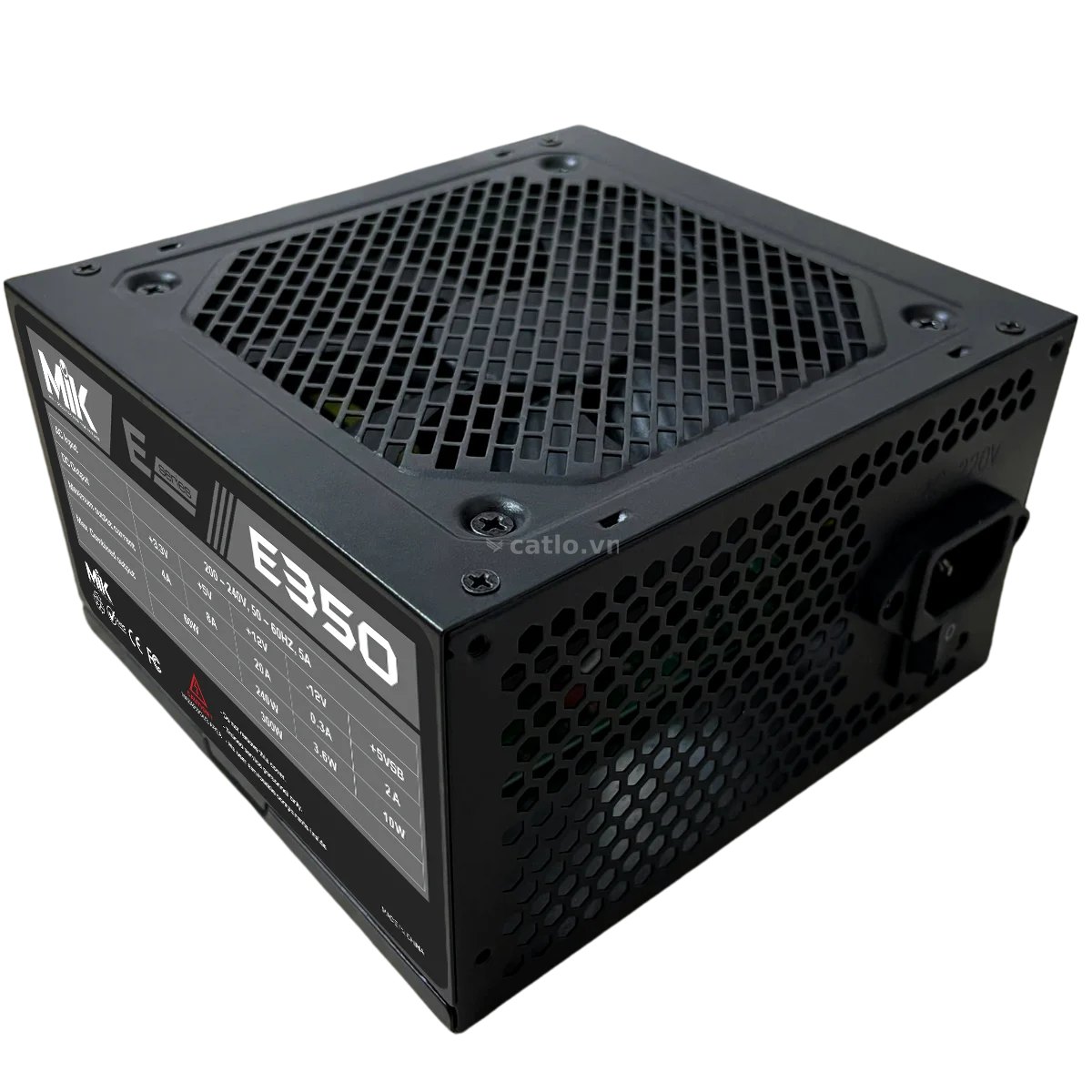 Nguồn máy tính MIK E350 250W | ATX, Fan 120mm, Đen – ảnh 1