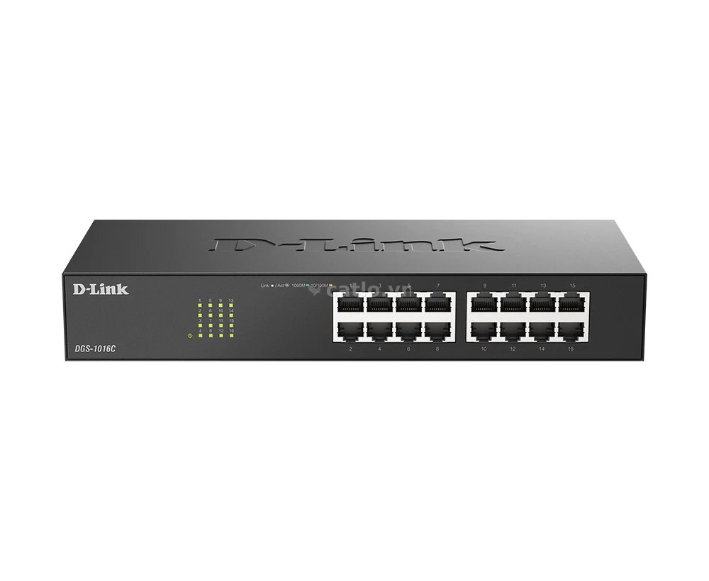 Switch Dlink 16-Port Gigabit Unmanaged Switch DGS-1016C – ảnh 1