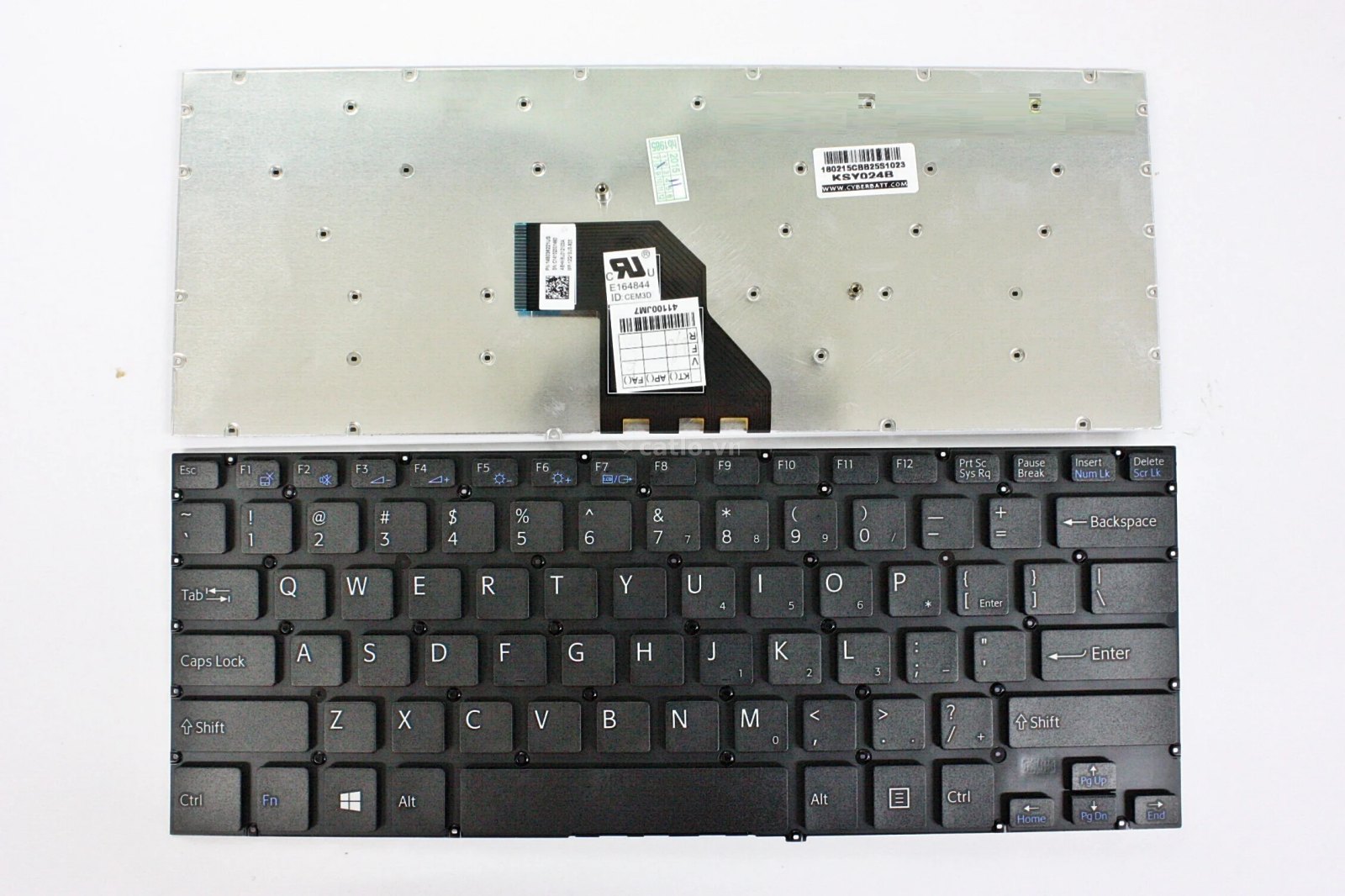 Bàn phím laptop Sony Vaio SVF142, SVF143, SVF14E (Đen, cáp cong trái) – ảnh 1
