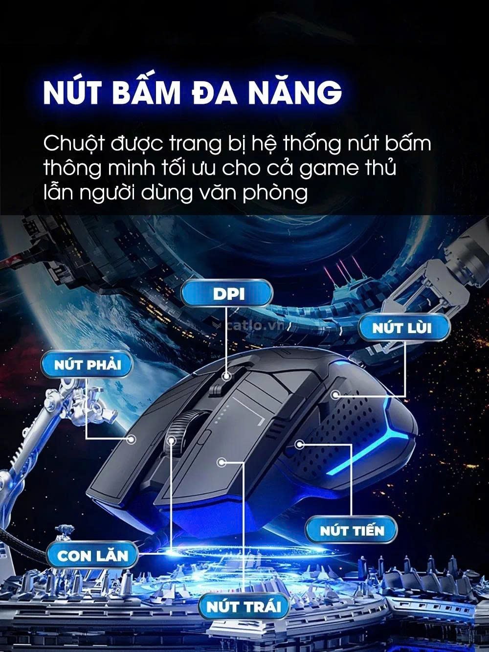 🔥 CHUỘT GAMING INPHIC PG9 ĐEN – ảnh 1