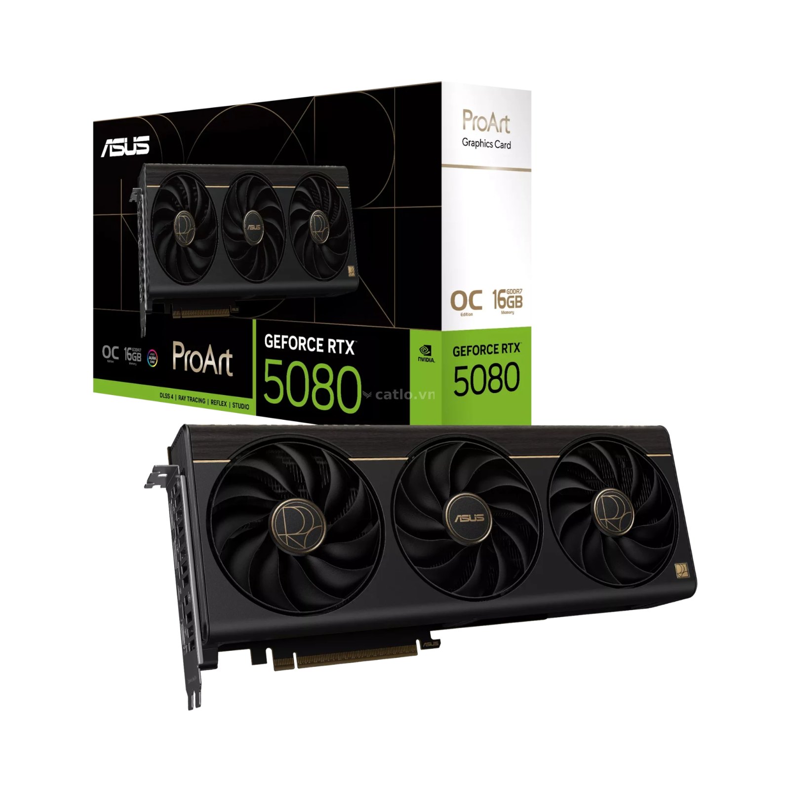 Card màn hình ASUS ProArt GeForce RTX 5080 OC 16GB GDDR7 (PROART-RTX5080-O16G) | 16GB GDDR7, OC… – ảnh 1