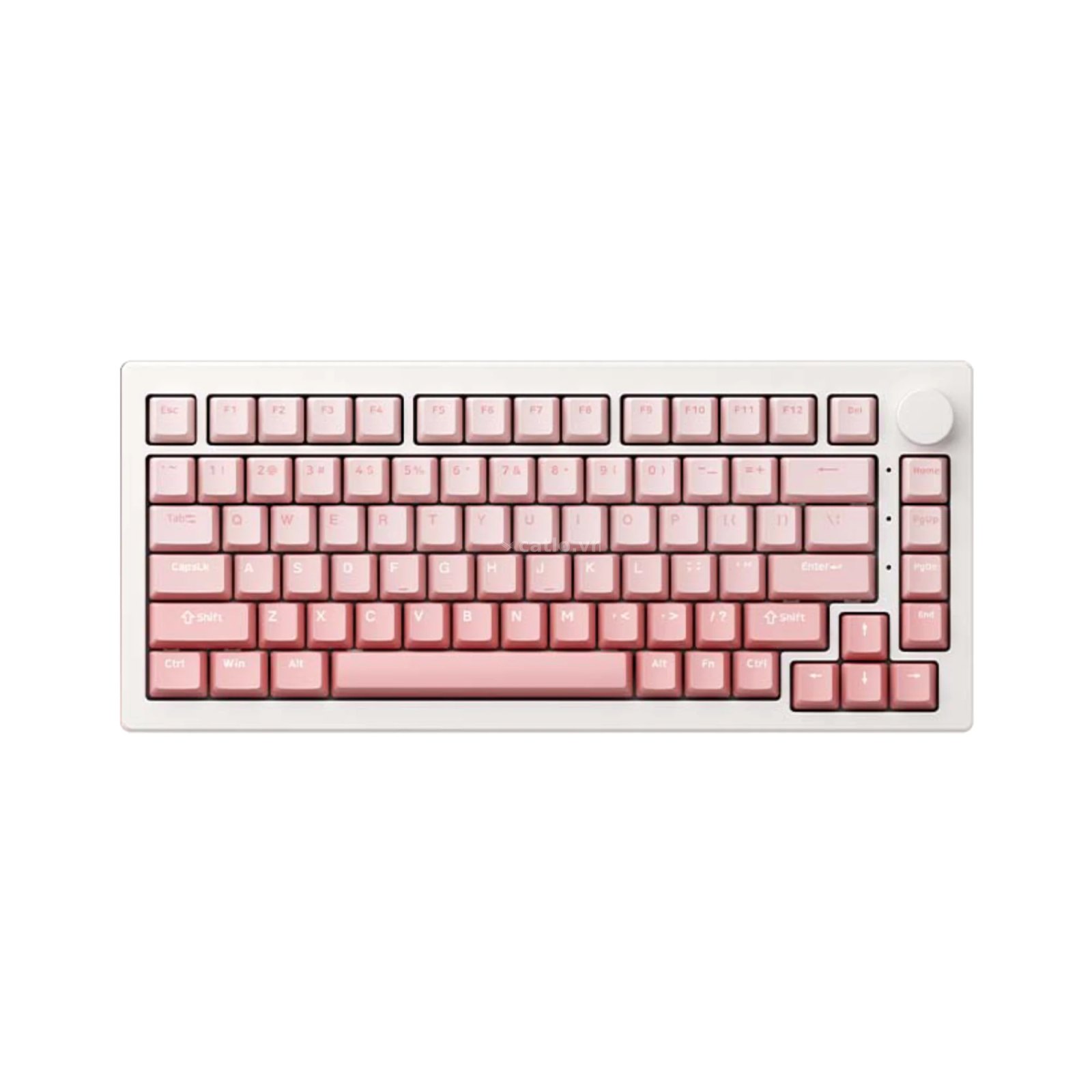 Bàn phím cơ gaming AKKO 5075 V3 White Pink | Không dây, 75%, Akko Frost Pink Switch – ảnh 1