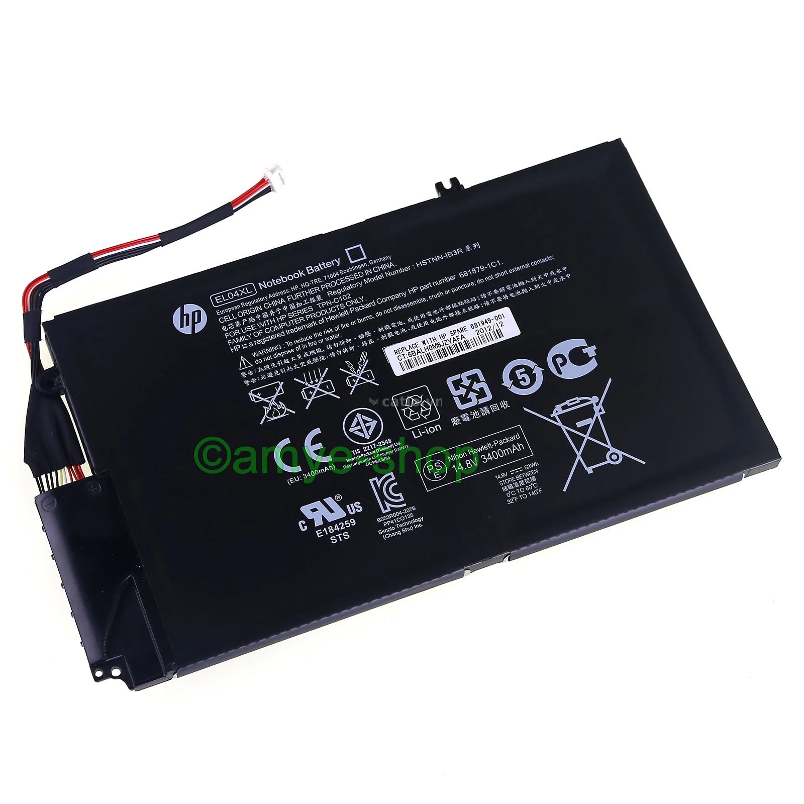 Pin laptop HP Envy 4-1000 EL04XL – EL04 (4 cell) – ảnh 1