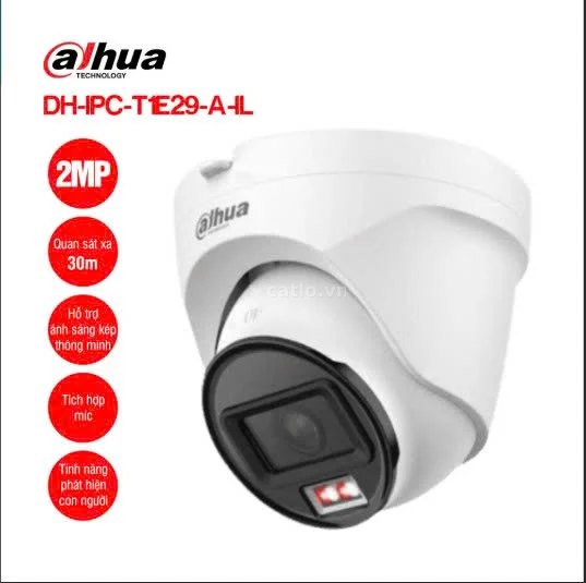 Camera IP 2MP Dome DAHUA DH-IPC-T1E29-A-IL – ảnh 1